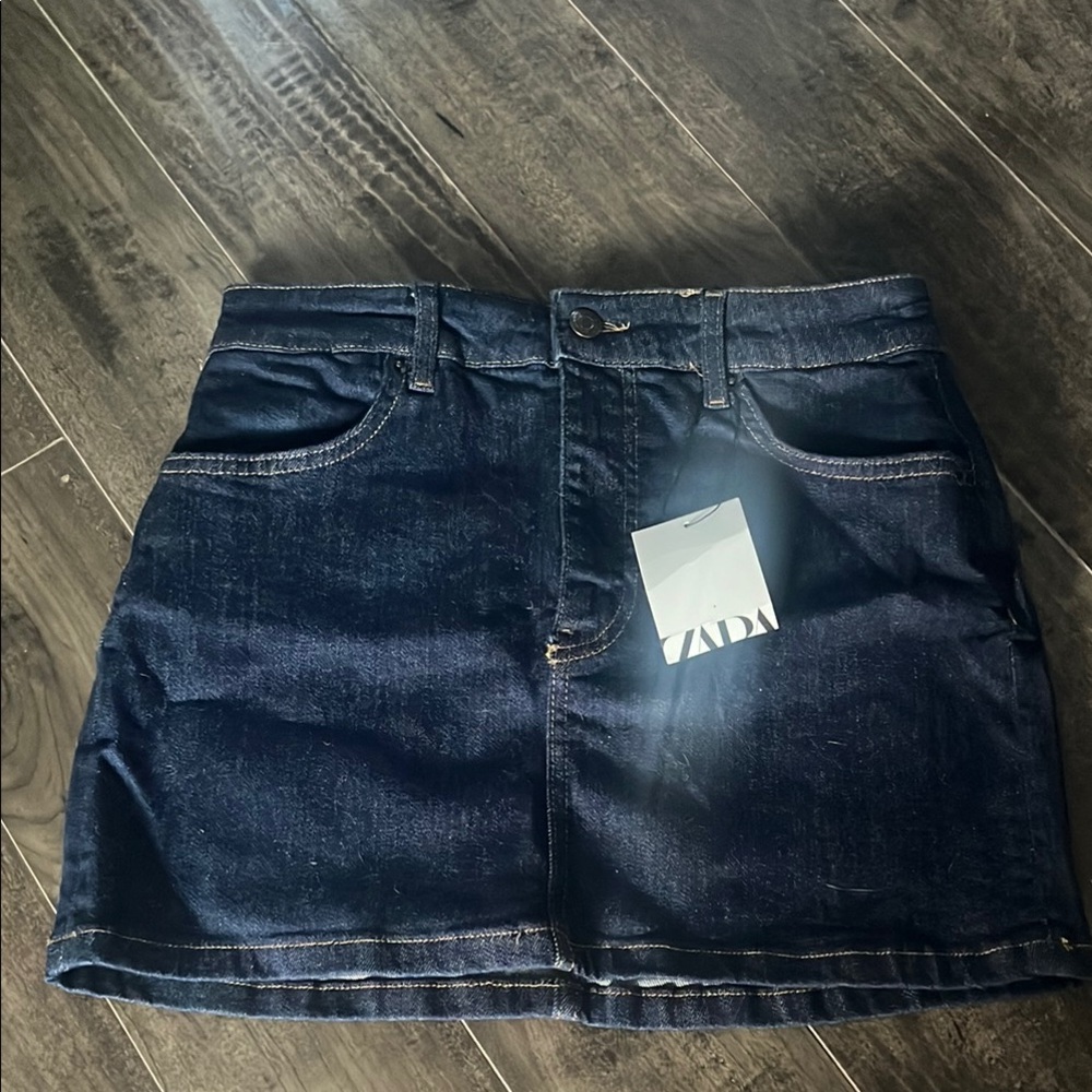 Zara Blue Mini Skirt Casual Night Out